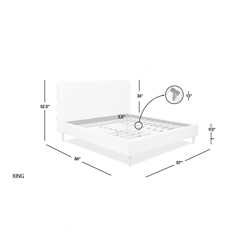 Lit plateforme très grand Stockholm, velours performance vert olive Stockholm