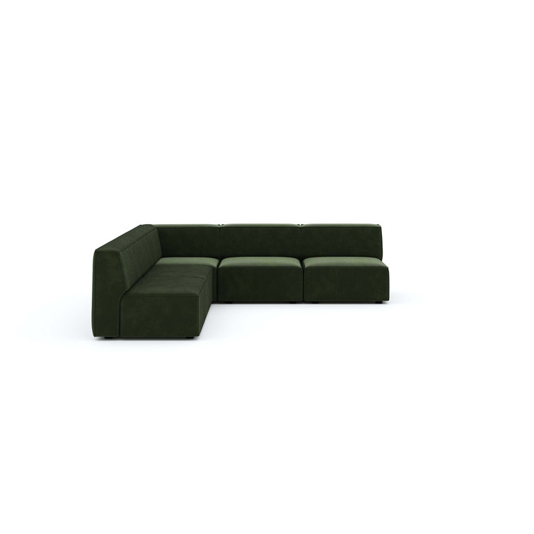 Shonnard Corduroy Modular Corner Open Sectional, 5 Piece