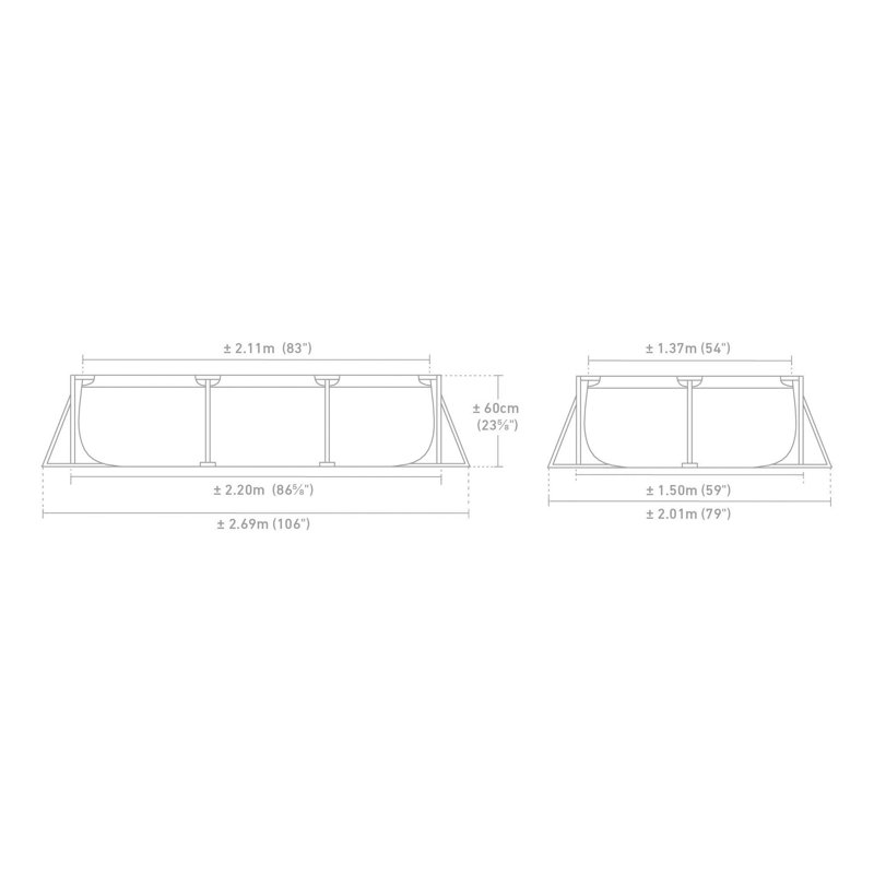 Intex Pink Rectangular Metal Frame Above Ground Pool