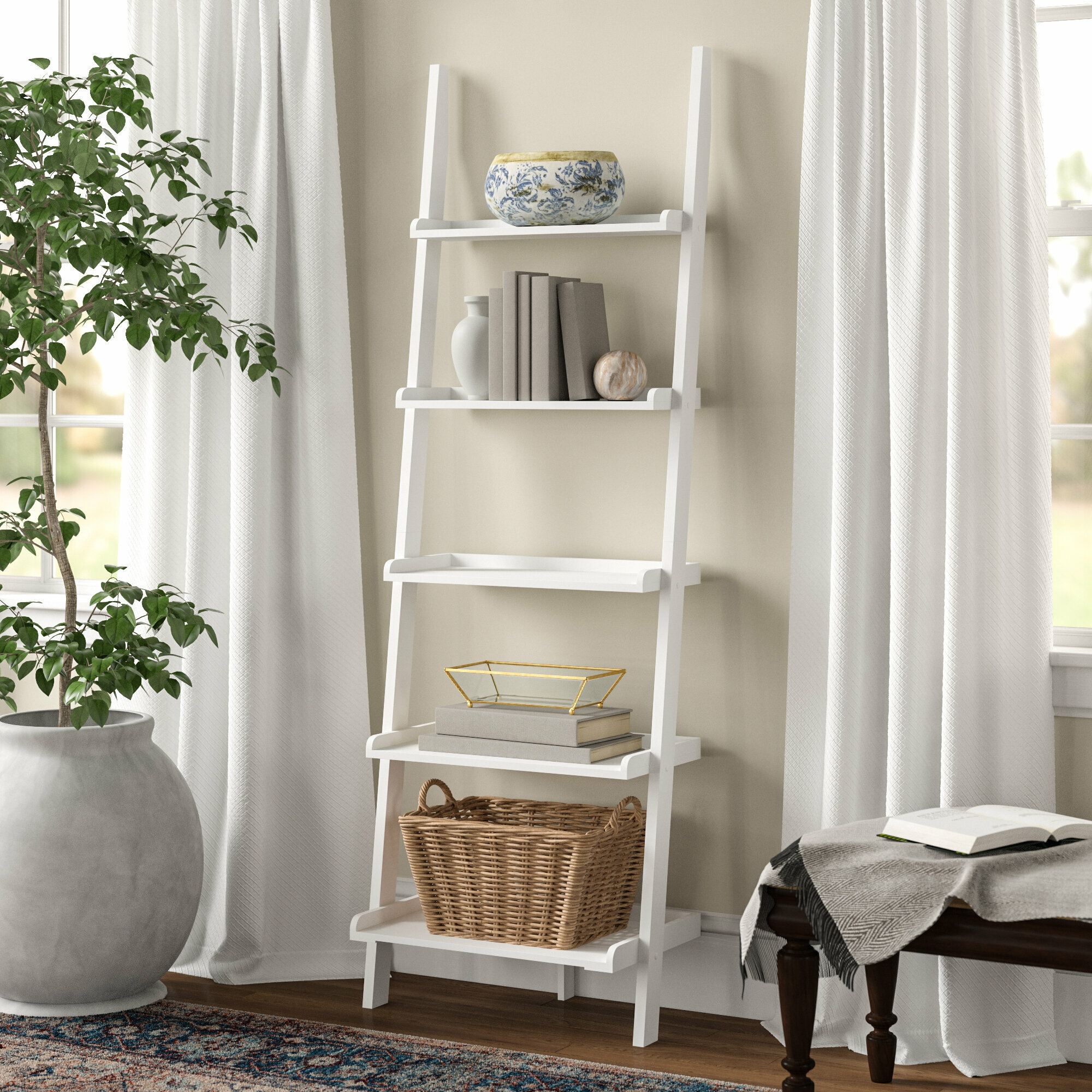 Ladder Leaning Bookshelf (25)