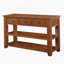 Console en bois de pin massif 48 po, table d'appoint moderne avec 3 tiroirs de rangement et 2 tablettes. Facile à assembler (brun) (ancien SKU: W120290517)-459275155-459275157