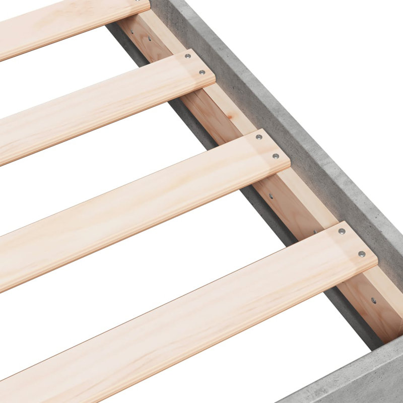 17 Stories Bed Frame Concrete Grey Small Single