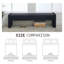 Banc d'appoint surdimensionné rembourré Boucle-132451954-132451960-132451955