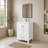 Amandie 24 in. Single Sink Freestanding Bath Vanity in Matte White with White Quartz Top-2139391910-1970058180