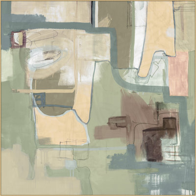 Dans le garage - peinture sur toile à cadre flottant