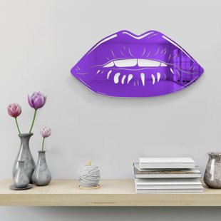 Décoration murale miroir Cool Lips Silhouette