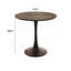 Table de salle à manger 31,5 "circulaire, table de salle à manger Tulip, table de salle à manger pour 2 à 4 personnes, plateau et base en panneau de fibres à densité moyenne et ensemble de 2 chaises en métal-242844293-242844292