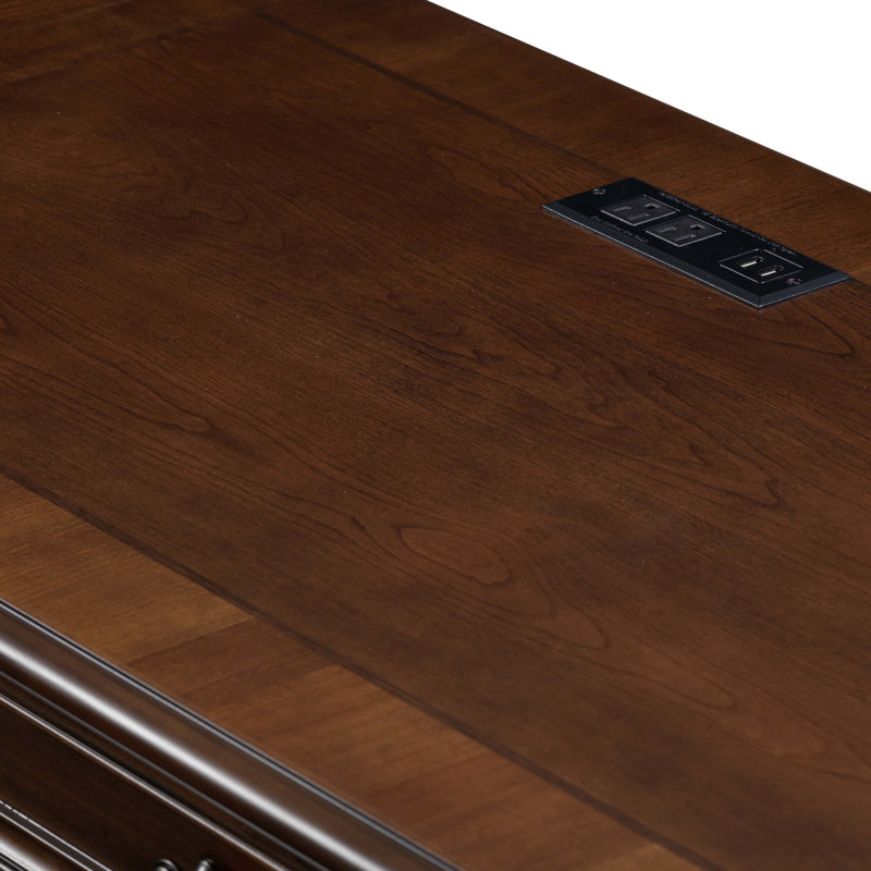 L-Shaped Executive Desk, Cherry