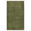 Tapis vert en laine à motif floral fabriqué à la main 5,2 x 8,7 pi de couleur verte