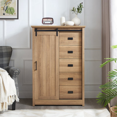 Commode de ferme polyvalente avec porte coulissante et rangement spacieux