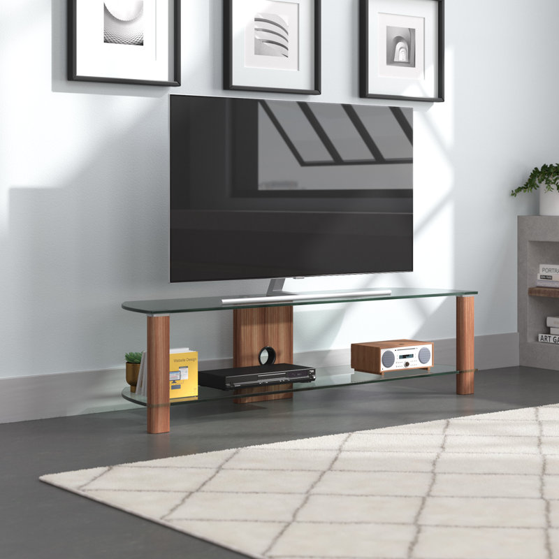 Kail Unfinished TV Stand for TVs up to 65", Walnut, 40cm H x 150cm L x 40cm W