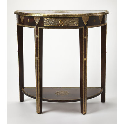Ranthore Brass Demilune Console Table