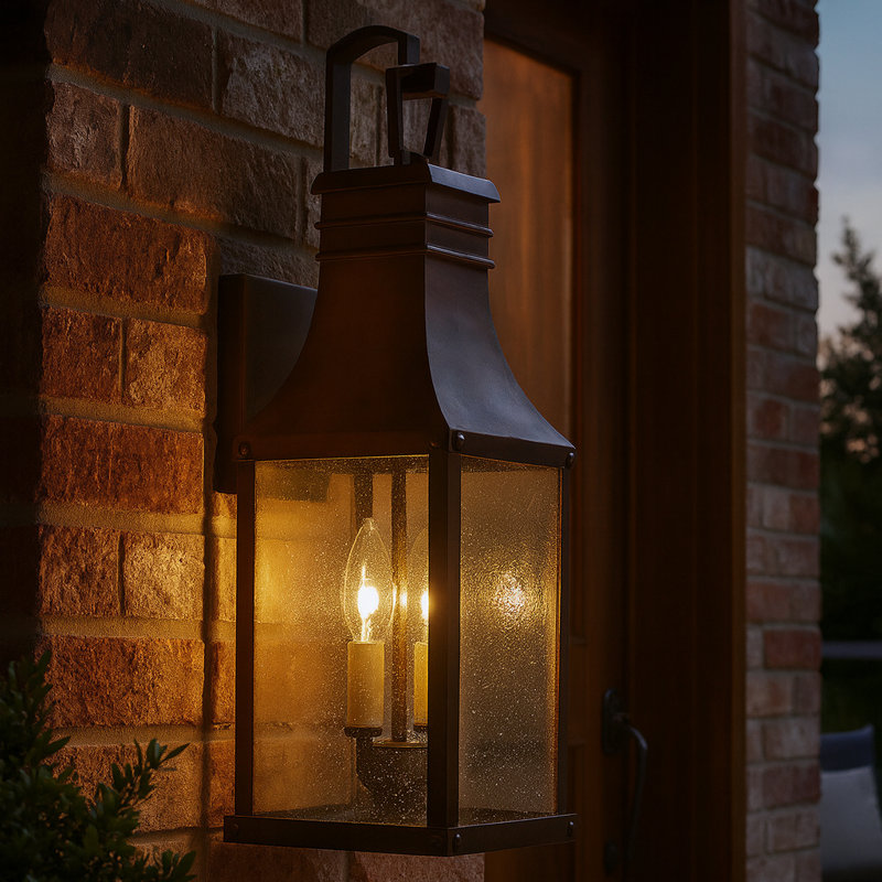 Beacon Hill 2 - Bulb 23" H Seeded Glass Outdoor Wall Lantern