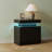 Modern Nightstand With LED Light And 2 Drawers-1400417644