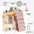  6-Drawer Storage Dresser with LED Lights, Hanging Rack & Charging Station-1228887842