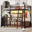 Grand lit mezzanine avec bureau et DEL-1210630971