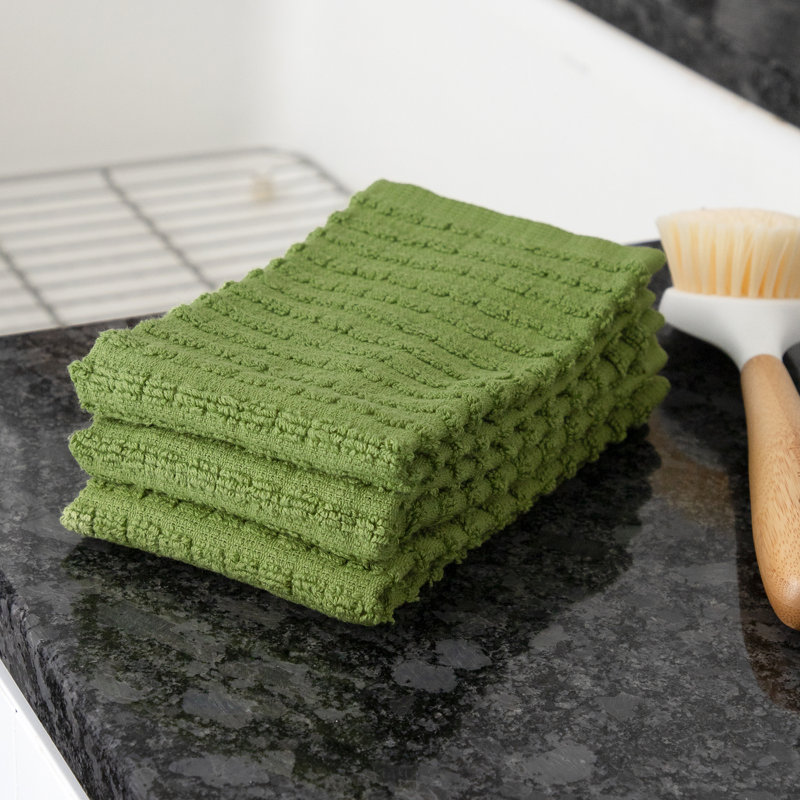 Cotton Waffle Dish Cloth Kitchen Towel, Cactus