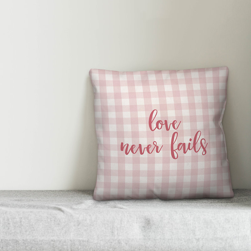 Plaid Throw Pillow, Throw Pillow, Pink