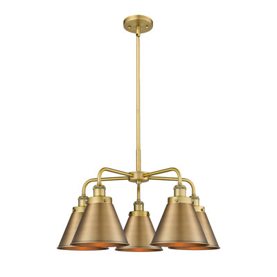 Amalle 5 - Light Glass Dimmable Chandelier