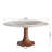 Round Stone Danner Solid Wood Pedestal Floral Shape Kitchen Dinner Table For 4/6/8-1264046013-1264046012