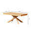 Brianney Solid Wood Cross Legs Coffee Table-1860823873