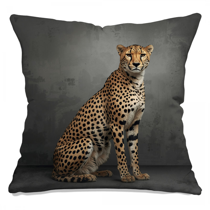 Coussins décoratifs à motif de guépard, 20 po x 20 po