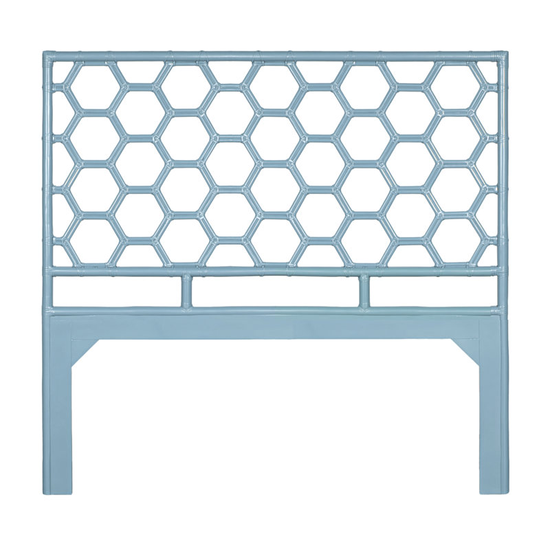 Honeycomb Open-Frame Headboard, Pool Blue, Queen