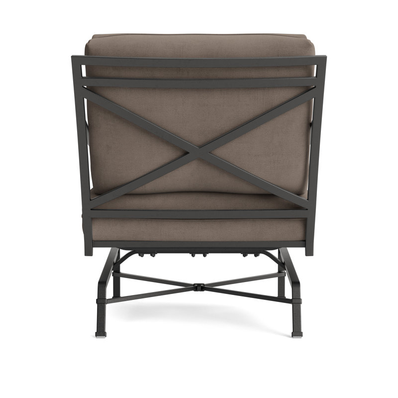 Venetian Outdoor Lounge Chair, Fusion Dove, Textured Pewter
