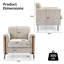 Fauteuil d'appoint rembourré en chenille Roshea-976621182