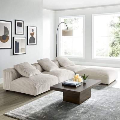 Canapé modulaire rembourré 4 pièces Solace