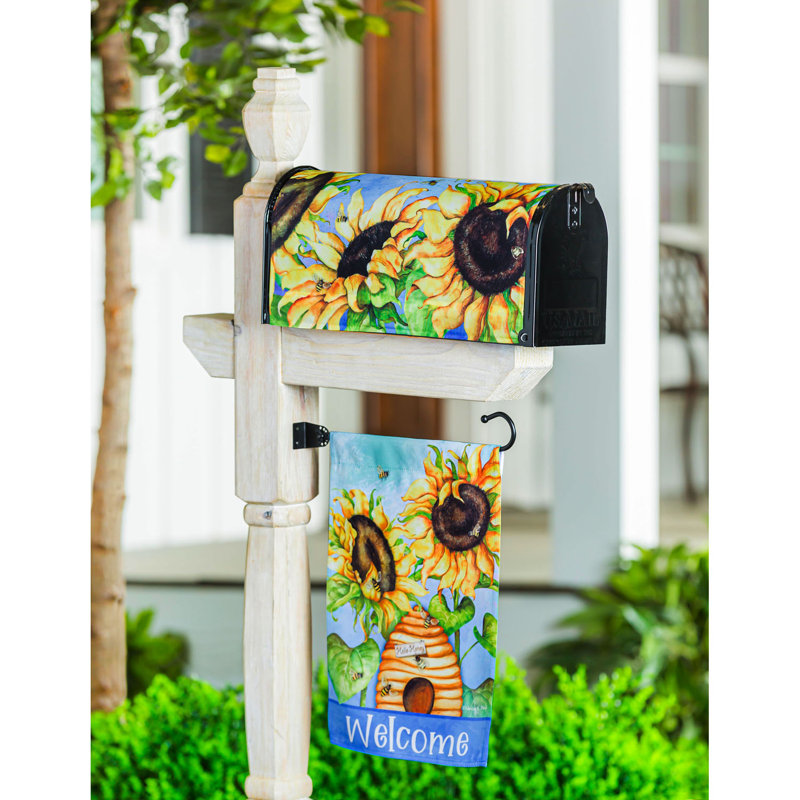 Housse pour boîte aux lettres à fleurs