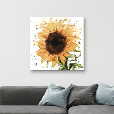 Big sunflower - 32"x32" art on canvas