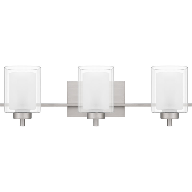 3 - Light Dimmable Vanity Light, Brushed Nickel
