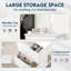  Table de chevet blanche, table de chevet avec 2 tiroirs, table de chevet pour enfants, table de chevet avec rangement, l 15,7 po x l 11,8 po x H 21 po