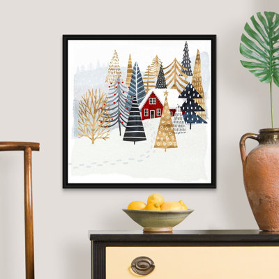 «Christmas Chalet I» par Victoria Borges - reproduction d'art sur toile