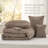 Bedsure Pinch Pleat Comforter Set Boho Bed-in-A-Bag Bedding Set with  Pillowcases for All Season-105529497-105529496