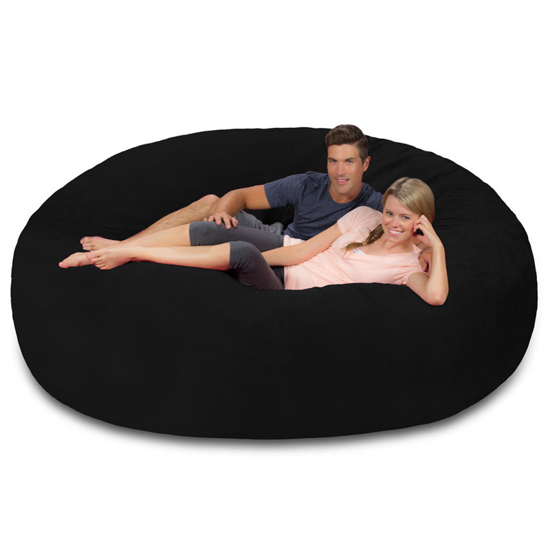 Bean Bag Chair - Shredded Memory Foam Filled Round Furniture Bean Bag Chair with Removable and Machine Washable Cover - Breton Bean Bag Sofa Lounger with Soft Micro Fiber Cover - Multiple Colors, Multiple Sizes and Fabrics