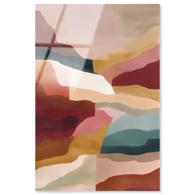 Gemstone Fields V Acrylic Print Pink Modern Wall Art by Art Remedy, Ready to Hang, 24 x 36