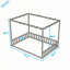 Structure de lit House avec garde-corps-133335890