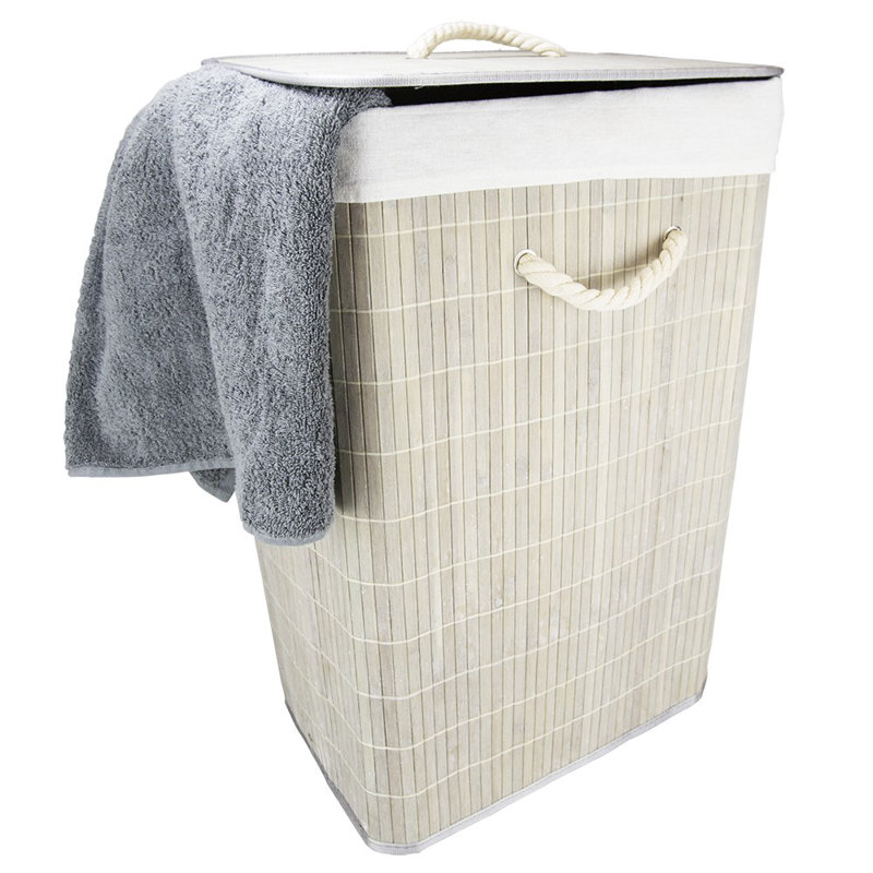 Bamboo Laundry Hamper, Ivory