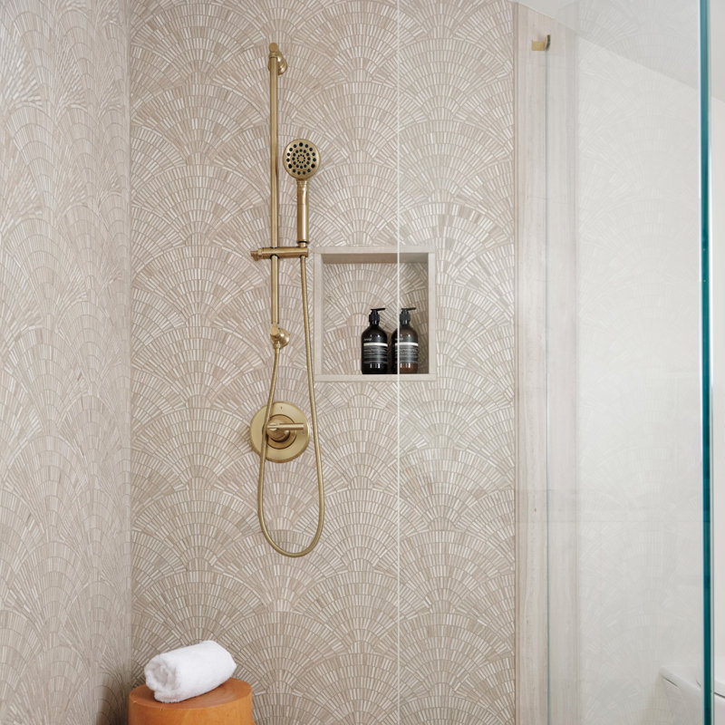 Invari® Multi Function Handheld Shower Head with H2OKinetic® Technology, Polished Gold