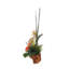 High Style Ikebana Tropical Arrangement in Natural Rustic Wood Bowl