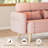 Boarisch 46.5" Upholstered Sofa Loveseat, Pink-174794682