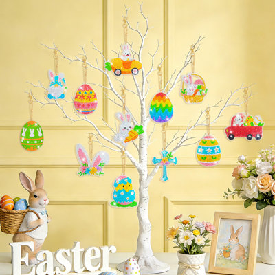 44pcs Easter Eggs Diamond Painting Keychain