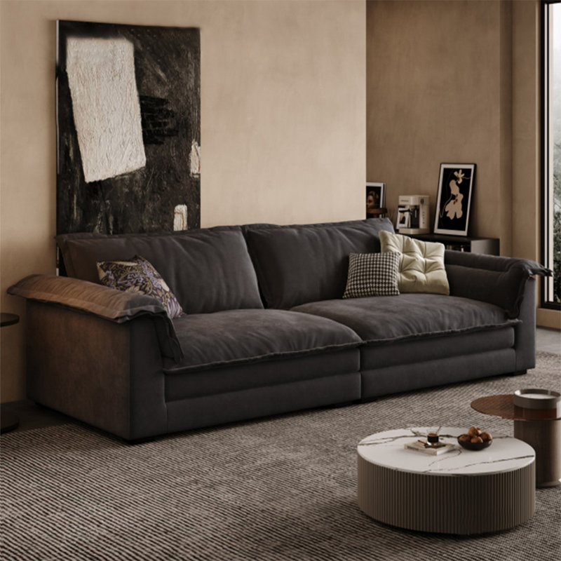Black Polyester Modular Sofa cushion Loveseat