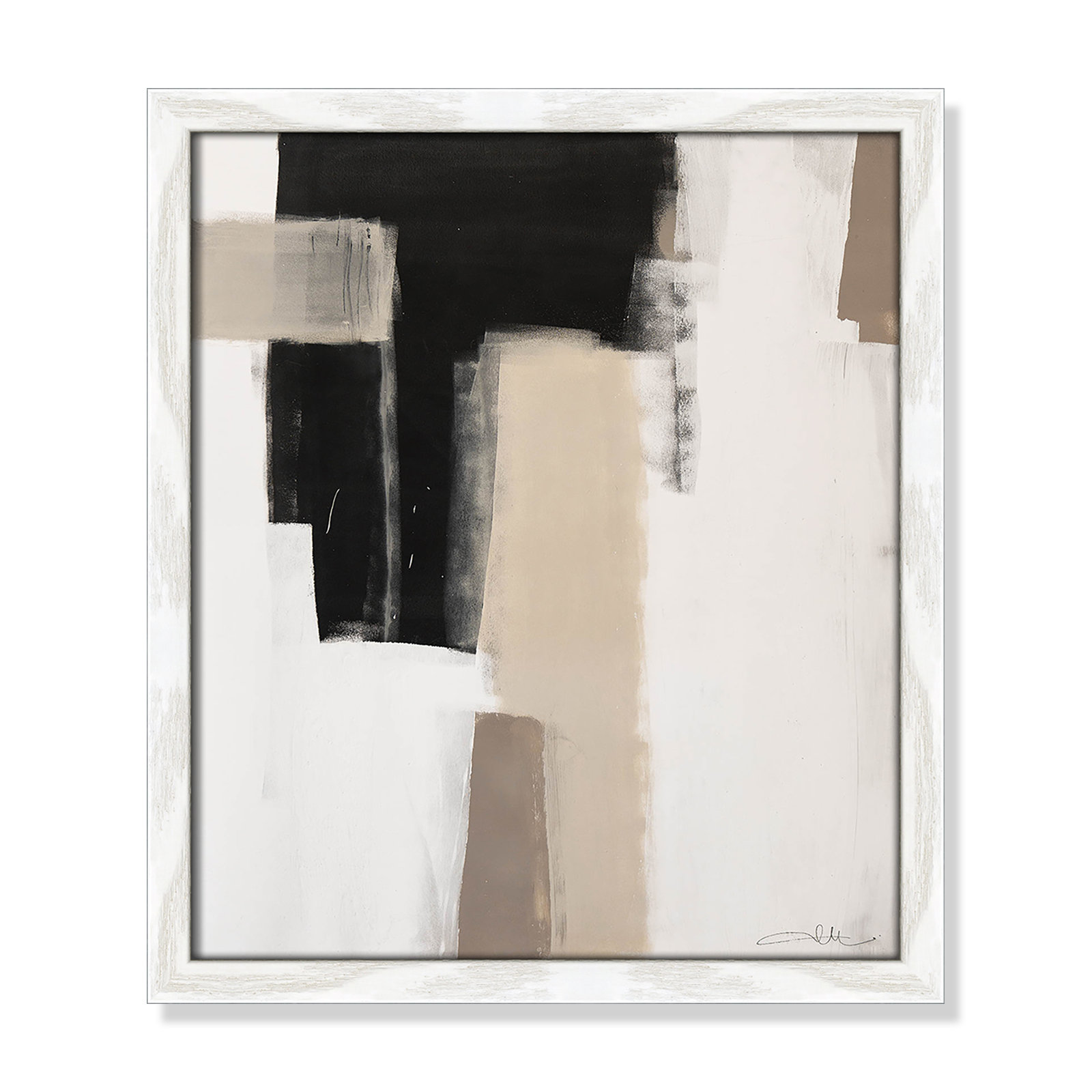 Earth Scapes I by Casa Fine Arts, 15" H x 13" W x 1.25" D, White Slim Unmatted Picture Framed