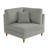 Upholstered Light Gray Corduroy Armchair with Pillow Back, One Arm Single Chair Module Part For Sectional Sofa-366801733