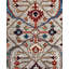 Tapis unique noué à la main gris Raffin de 8 pi 1 po x 9 pi 11 po Raffin