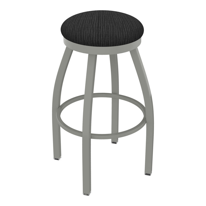 Tabouret pivotant80280 Misha, Étain, Tabouret de comptoir (assise de 25 po de hauteur), Tissu - charbon graphique