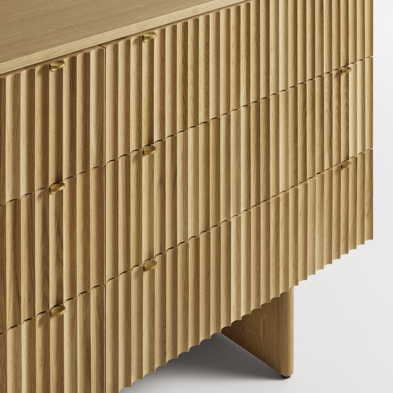 Murmur 6 Drawer Dresser, Oak Brown